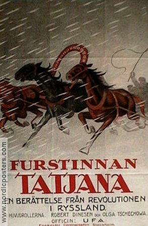 Furstinnan Tatjana 1923 poster Olga Tschechowa Robert Dinesen Ryssland