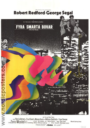 Fyra smarta bovar 1972 poster Robert Redford George Segal Peter Yates