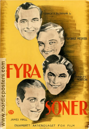 Fyra söner 1928 poster James Hall Margaret Mann John Ford