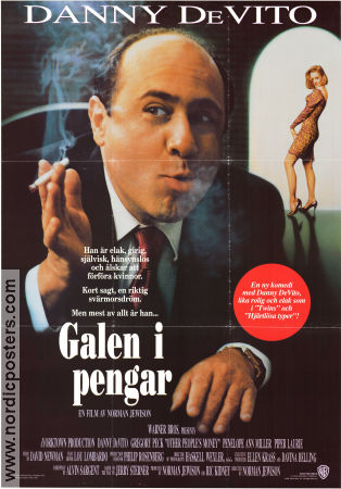 Galen i pengar 1991 poster Danny de Vito Gregory Peck Penelope Ann Miller Norman Jewison Pengar