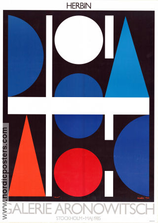 Galerie Aronowitsch 1960 affisch Affischkonstnär: Auguste Herbin Konstaffischer