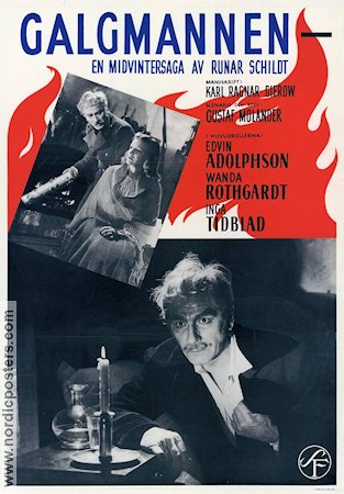 Galgmannen 1945 poster Wanda Rothgardt Edvin Adolphson Inga Tidblad Gustaf Molander