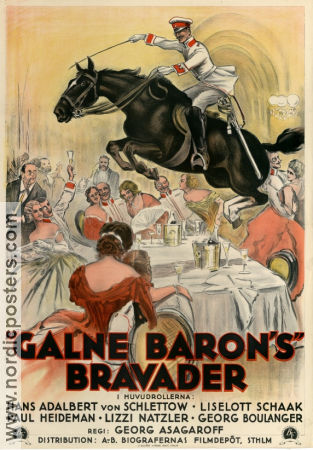 Galne barons bravader 1932 poster Hans Adalbert Schlettow Liselotte Schaak Georg Asagaroff