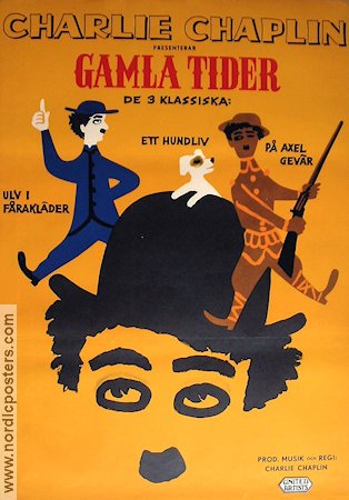 Gamla tider 1960 poster Charlie Chaplin