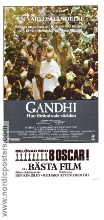 Gandhi 1982 poster Ben Kingsley John Gielgud Candice Bergen Trevor Howard Richard Attenborough Asien Politik