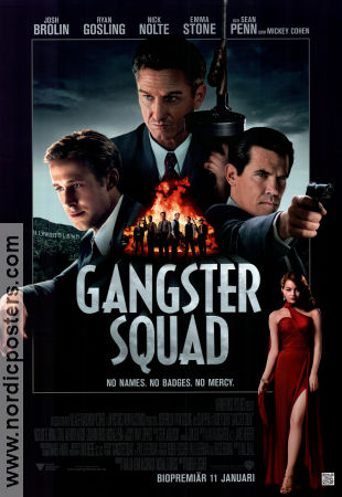 Gangster Squad 2013 poster Sean Penn Ryan Gosling Emma Stone Ruben Fleischer Maffia