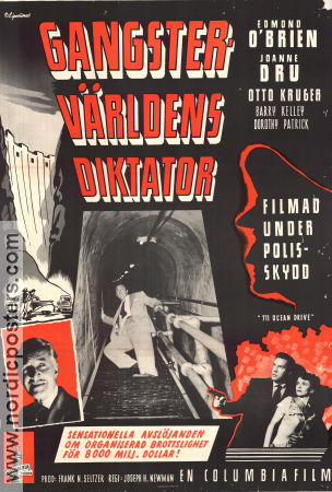 Gangstervärldens diktator 1950 poster Edmond O´Brien Joanne Dru Otto Kruger Joseph M Newman Film Noir