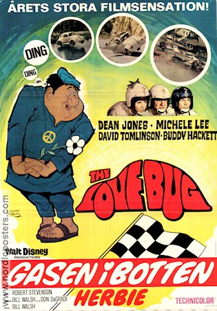 Gasen i botten Herbie 1968 poster Dean Jones Robert Stevenson