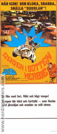 Gasen i botten Herbie 1968 poster Dean Jones Michele Lee David Tomlinson Robert Stevenson Bilar och racing Sport