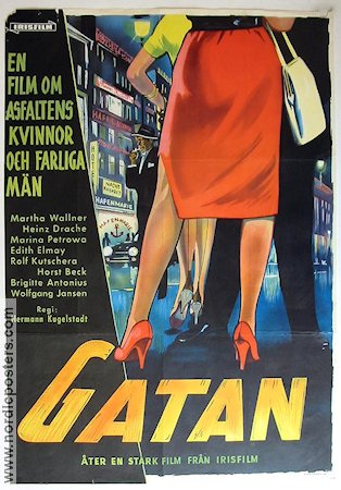 Gatan 1959 poster Martha Wallner Hermann Kugelstadt Damer