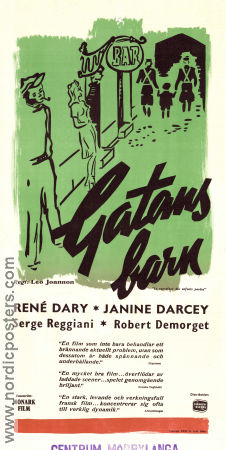 Gatans barn 1944 poster René Dary Léo Joannon