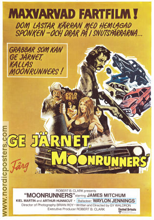 Ge järnet Moonrunners 1975 poster James Mitchum Kiel Martin Arthur Hunnicutt Gy Waldron Bilar och racing