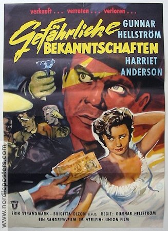 Gefährliche Bekanntschaften 1958 poster Gunnar Hellström Harriet Andersson