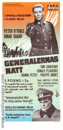 Generalernas natt 1967 poster Peter O´Toole Omar Sharif Tom Courtenay Anatole Litvak Hitta mer: nazi Krig