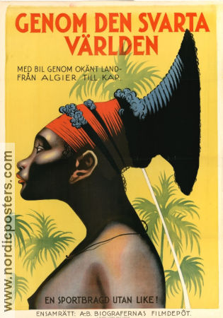 Genom den svarta världen 1926 poster Léon Poirier Dokumentärer