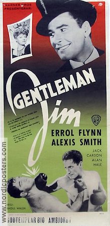 Gentleman Jim 1943 poster Errol Flynn Alexis Smith Boxning