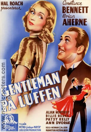 Gentleman på luffen 1938 poster Constance Bennett Brian Aherne Norman Z McLeod