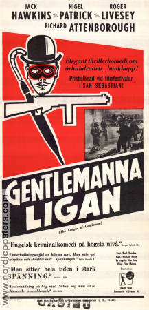 Gentlemannaligan 1960 poster Jack Hawkins Nigel Patrick Richard Attenborough Basil Dearden