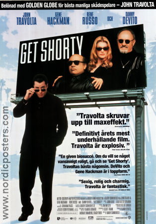 Get Shorty 1995 poster John Travolta Danny de Vito Gene Hackman Rene Russo Barry Sonnenfeld