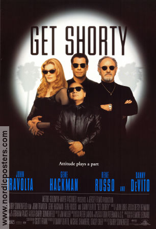 Get Shorty 1995 poster John Travolta Danny de Vito Gene Hackman Rene Russo Barry Sonnenfeld
