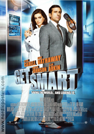 Get Smart 2008 poster Steve Carell Anne Hathaway Alan Arkin Peter Segal Från TV Agenter