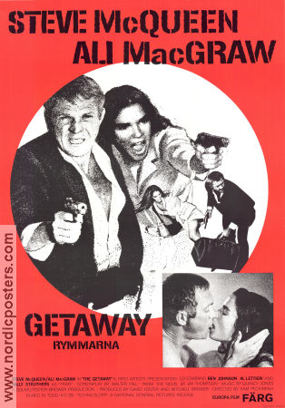 The Getaway 1972 poster Steve McQueen Ali MacGraw Ben Johnson Sam Peckinpah