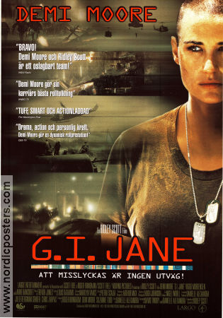 G.I. Jane 1997 poster Demi Moore Viggo Mortensen Anne Bancroft Ridley Scott Krig