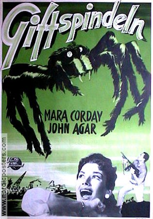 Giftspindeln 1956 poster Mara Corday John Agar