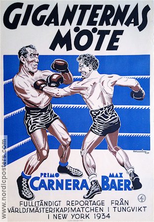 Giganternas möte 1938 poster Primo Carnera Boxning