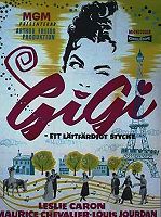 Gigi 1958 poster Leslie Caron Maurice Chevalier Louis Jourdan Vincente Minnelli Musikaler