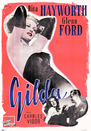 Gilda 1946 poster Rita Hayworth Glenn Ford George Macready Charles Vidor Damer Film Noir Eric Rohman art