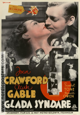 Glada syndare 1936 poster Joan Crawford Clark Gable WS Van Dyke