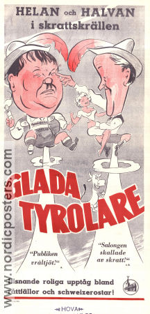 Glada Tyrolare 1938 poster Helan och Halvan Laurel and Hardy John G Blystone Hitta mer: Hal Roach Berg