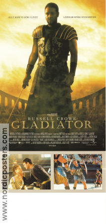 Gladiator 2000 poster Russell Crowe Joaquin Phoenix Connie Nielsen Ridley Scott Svärd och sandal