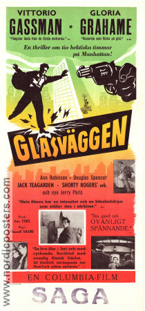 Glasväggen 1953 poster Vittorio Gassman Gloria Grahame Ann Robinson Maxwell Shane Film Noir