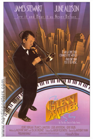 The Glenn Miller Story 1954 poster James Stewart June Allyson Harry Morgan Anthony Mann Jazz