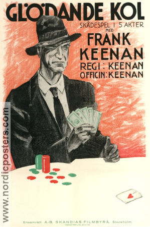 Glödande kol 1920 poster Jay Belasco Frank Keenan