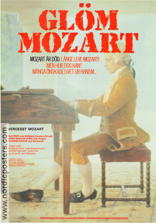 Glöm Mozart 1985 poster Armin Mueller-Stahl Max Tidof Wolfgang Preiss Miloslav Luther