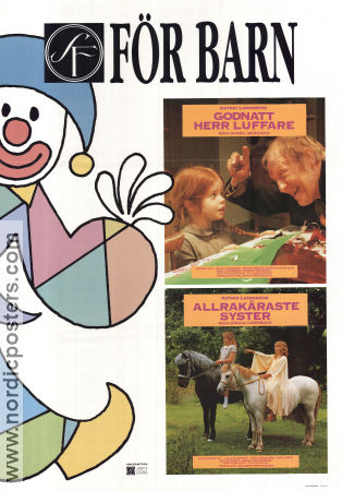 Godnatt herr luffare 1988 poster Björn Gustafson Peter Hall Stina Lindmark Daniel Bergman Text: Astrid Lindgren