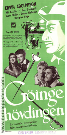 Göingehövdingen 1953 poster Edvin Adolphson Alf Kjellin Hjördis Petterson Åke Ohberg