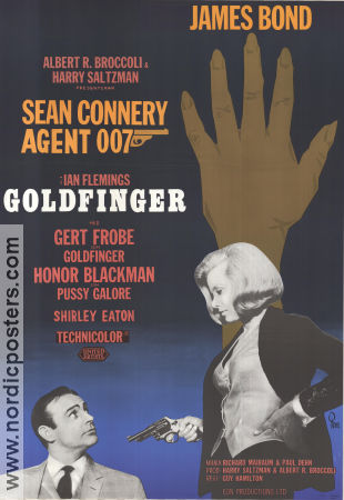 Filmaffisch Goldfinger 1964 Sverige
