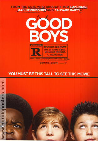 Good Boys 2019 poster Jacob Tremblay Keith L Williams Brady Noon Gene Stupnitsky Barn