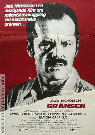 Gränsen 1982 poster Jack Nicholson Harvey Keitel Valerie Perrine Tony Richardson