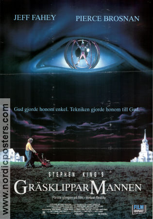 Gräsklipparmannen 1992 poster Jeff Fahey Pierce Brosnan Brett Leonard Text: Stephen King