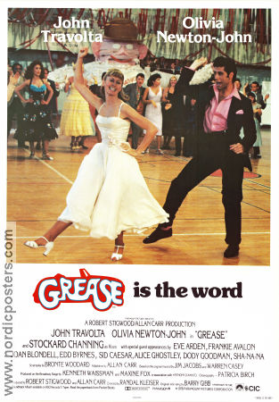 Grease 1978 poster John Travolta Olivia Newton-John Stockard Channing Randal Kleiser Dans Musikaler Skola