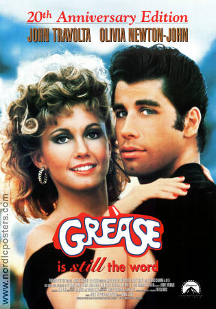 Grease 1978 poster John Travolta Olivia Newton-John Stockard Channing Randal Kleiser Dans Musikaler