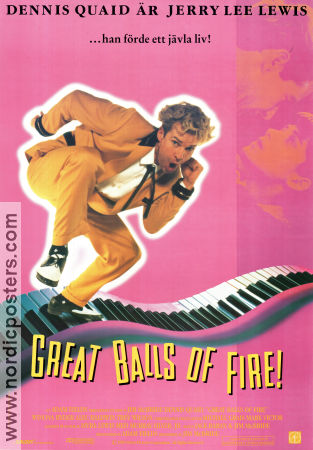 Great Balls of Fire 1989 poster Dennis Quaid Winona Ryder John Doe Jim McBride Hitta mer: Jerry Lee Lewis Instrument Rock och pop