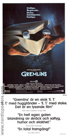 Gremlins 1984 poster Zach Galligan Phoebe Cates Hoyt Axton Joe Dante