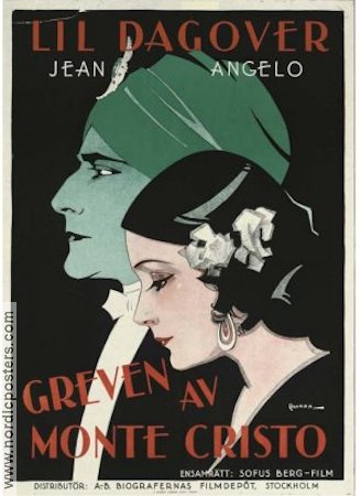 Greven av Monte Cristo 1929 poster Lil Dagover Jean Angelo