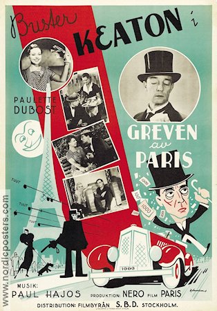 Greven av Paris 1934 poster Buster Keaton Paulette Dubost
